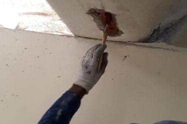 Onde e como tratar ferragem exposta de telhas de concreto?